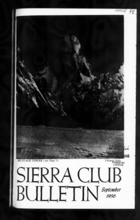 Sierra Club Bulletin 1956 Vol 41 No 7 September cover